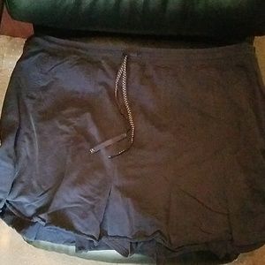 Dark blue cotton skort